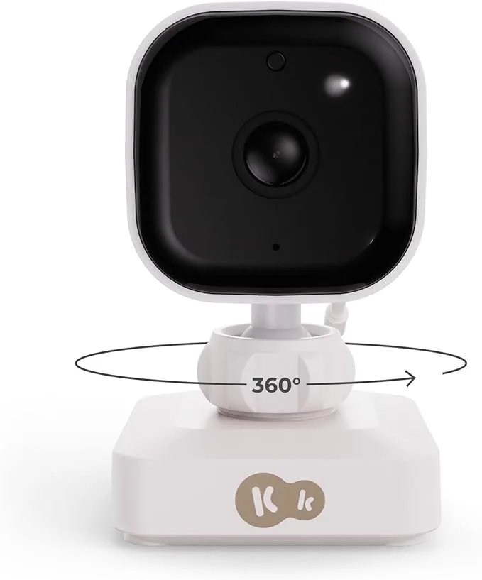 NITEEYE TRAVEL Babyfoon - Draadloos Baby Monitor - camera 360° draaibare - Nachtzicht - Temperatuursensor - Slaapliedjes by Kinderkraft in White – product photo 3 of 4