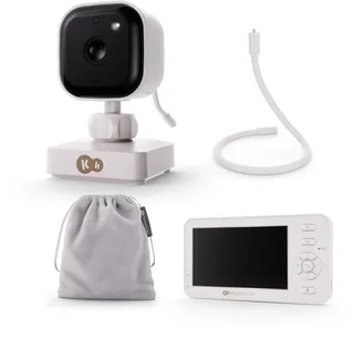 NITEEYE TRAVEL Babyfoon - Draadloos Baby Monitor - camera 360° draaibare - Nachtzicht - Temperatuursensor - Slaapliedjes by Kinderkraft in White – product photo 1 of 4