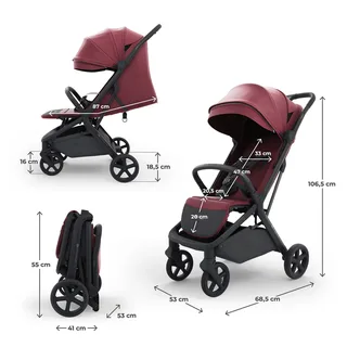 NUBI 3 Buggy – Lichtgewicht & Automatisch Inklapbaar – Tot 27 kg – Verstelbare Rugleuning by Kinderkraft in Bourgogne – product photo 2 of 3
