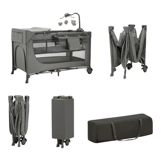 Reisebett JOY 2 3in1 by Kinderkraft in Grey – product photo 1 of 5