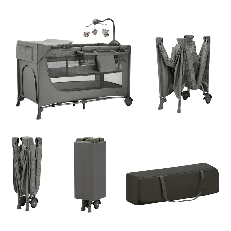Reisebett JOY 2 3in1 by Kinderkraft in Grey – product photo 1 of 5
