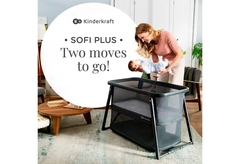 SOFI PLUS - Reisbedje - Box - Wiegje - Ingeklapt - Grijs by Kinderkraft in Black – product photo 2 of 5
