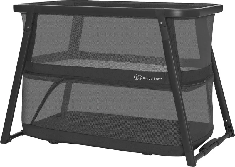 SOFI PLUS - Reisbedje - Box - Wiegje - Ingeklapt - Grijs de Kinderkraft en Zwart – photo produit