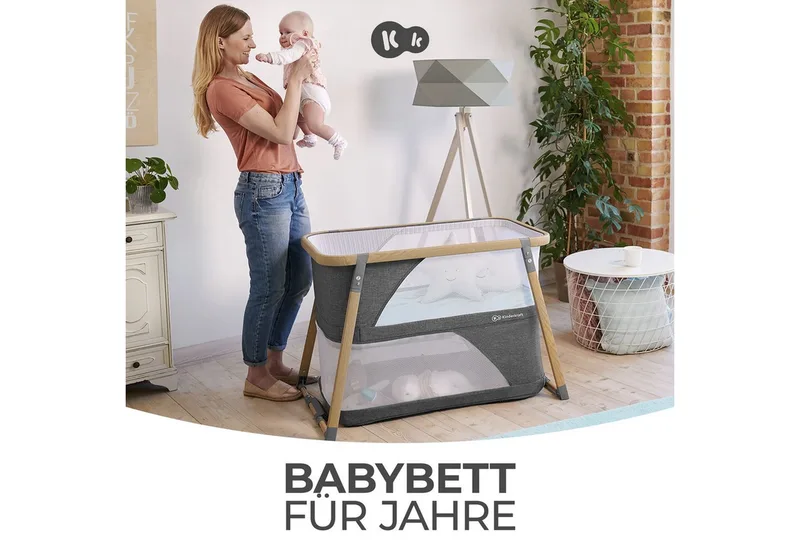 SOFI - Reisbedje 4in1 - Box - Wiegje - Ingeklapt by Kinderkraft in Grey – product photo 2 of 5