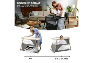 SOFI - Reisbedje 4in1 - Box - Wiegje - Ingeklapt by Kinderkraft in Grey – product photo 3 of 5