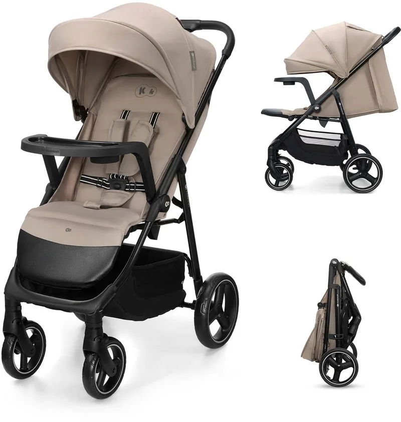 TRIG 3 - Buggy - Met Tray - Verstelbare Rugleuning - Tot 25 kg by Kinderkraft in Beige – product photo