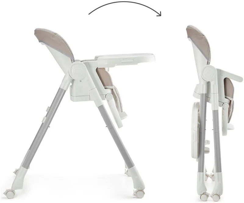 TULO 3-in-1 Meegroei Kinderstoel - Voor 6 Maanden tot 25 kg - Verstelbare Hoogte, Rugleuning en Voetsteun - Afneembare Tafel en 5-Puntsgordel by Kinderkraft in Beige – product photo 4 of 5