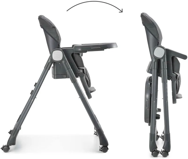 TULO 3-in-1 Meegroei Kinderstoel - Voor 6 Maanden tot 25 kg - Verstelbare Hoogte, Rugleuning en Voetsteun - Afneembare Tafel en 5-Puntsgordel by Kinderkraft in Grey – product photo 4 of 5