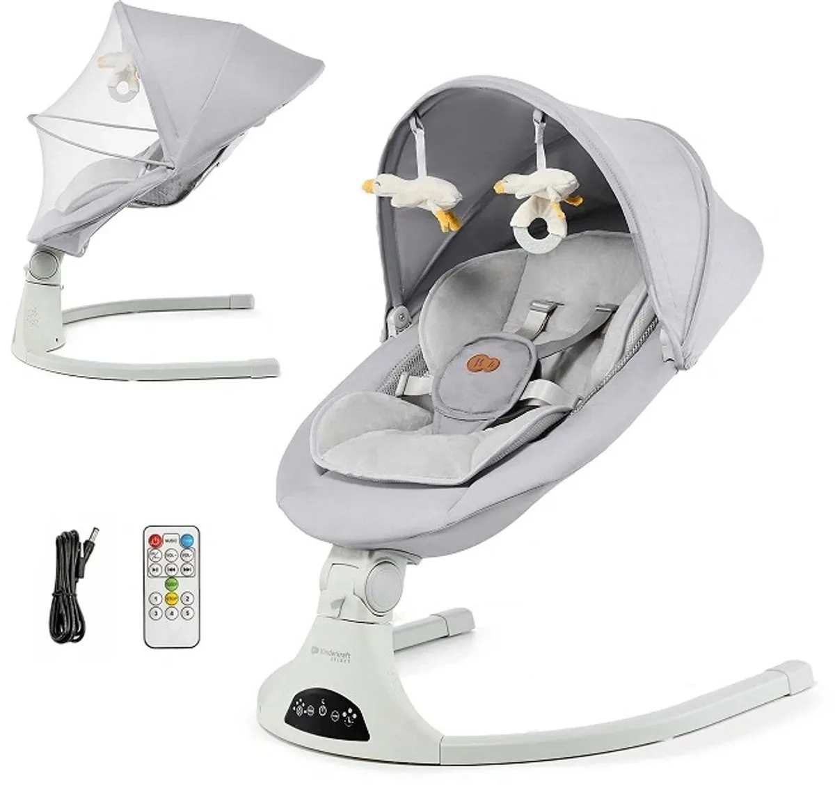 TULSY Elektrische wipstoel - 5 snelheden - Bluetooth by Kinderkraft in Grey – product photo