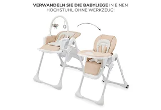 TUMMIE – Kinderstoel 2-in-1 - Verstelbare Zitting en Voetensteun von Kinderkraft in Beige – Produktfoto 3 von 5