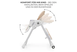 TUMMIE – Kinderstoel 2-in-1 - Verstelbare Zitting en Voetensteun von Kinderkraft in Beige – Produktfoto 5 von 5