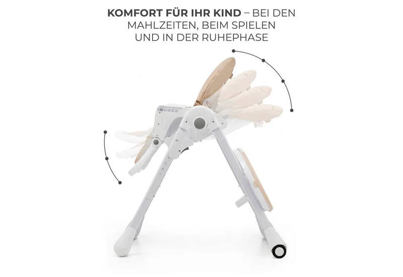TUMMIE – Kinderstoel 2-in-1 - Verstelbare Zitting en Voetensteun von Kinderkraft in Beige – Produktfoto 5 von 5