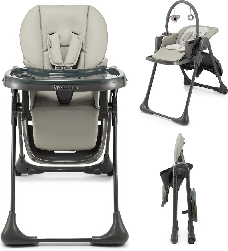 TUMMIE – Kinderstoel 2-in-1 - Voor Pasgeborenen en Oudere Baby’s de Kinderkraft en Grijs – photo produit