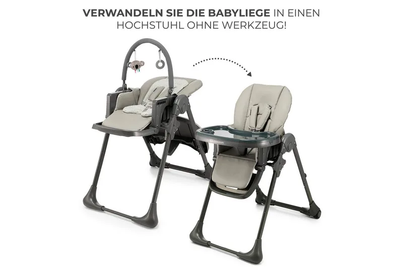 TUMMIE – Kinderstoel 2-in-1 - Voor Pasgeborenen en Oudere Baby’s von Kinderkraft in Grau – Produktfoto 3 von 5