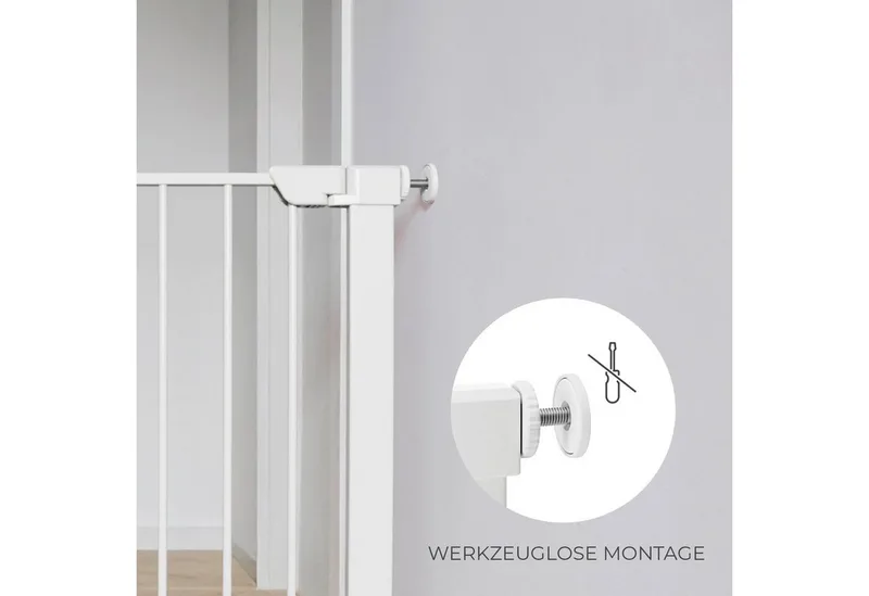 Türschutzgitter SAFE SNAP de Kinderkraft en Blanc – photo produit 4 sur 5