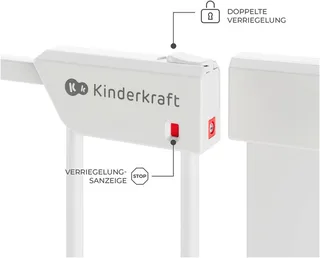 Türschutzgitter SAFE SNAP de Kinderkraft en Blanc – photo produit 3 sur 5