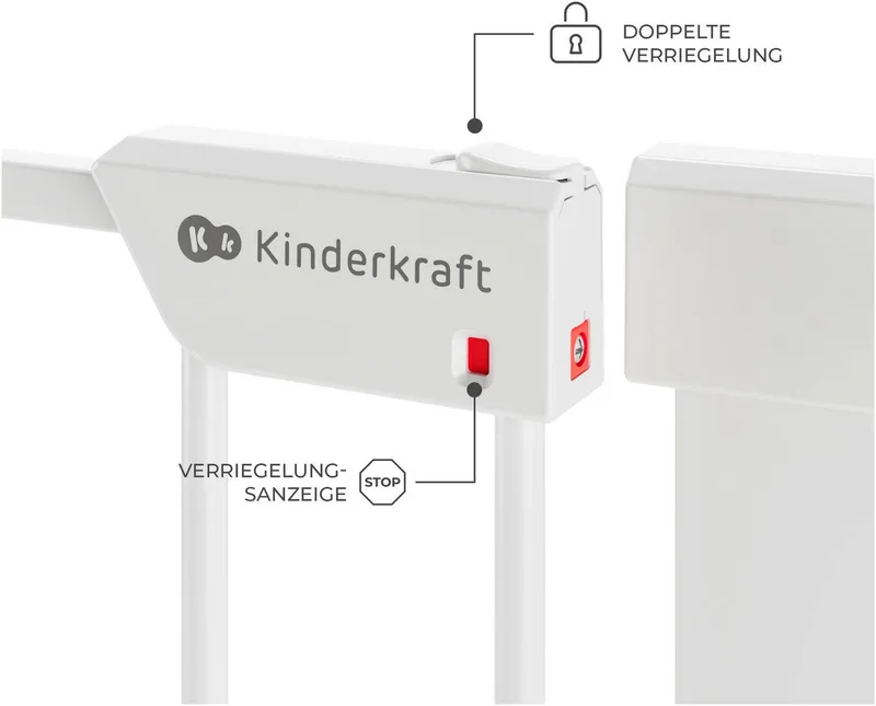 Türschutzgitter SAFE SNAP de Kinderkraft en Blanc – photo produit 3 sur 5