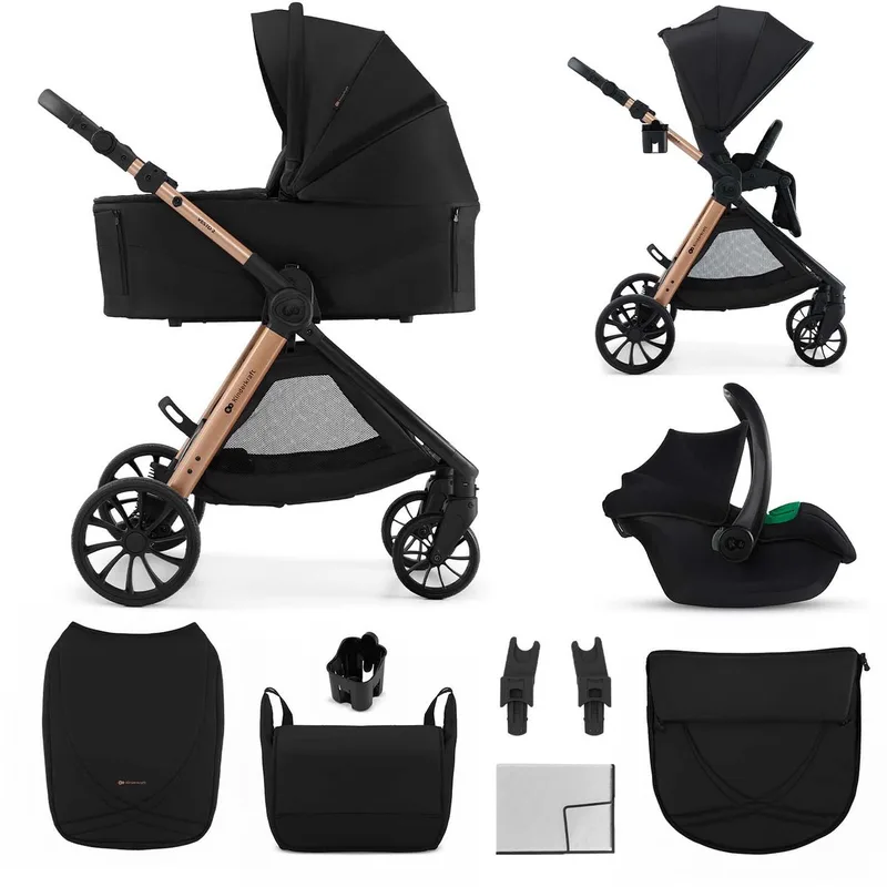 VESTO 2 - Kinderwagen - 3-in-1 - Inklapbaar met zitting - Tot 22 kg de Kinderkraft en Zwart – photo produit