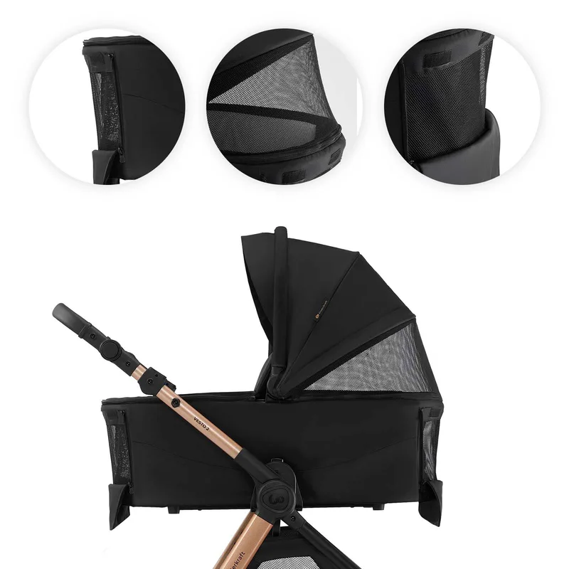 VESTO 2 - Kinderwagen - 3-in-1 - Inklapbaar met zitting - Tot 22 kg by Kinderkraft in Black – product photo 4 of 4