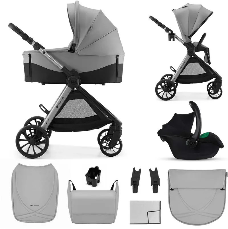 VESTO 2 - Kinderwagen - 3-in-1 - Met autostoeltje - Omkeerbare zitting van Kinderkraft in Grijs – productfoto