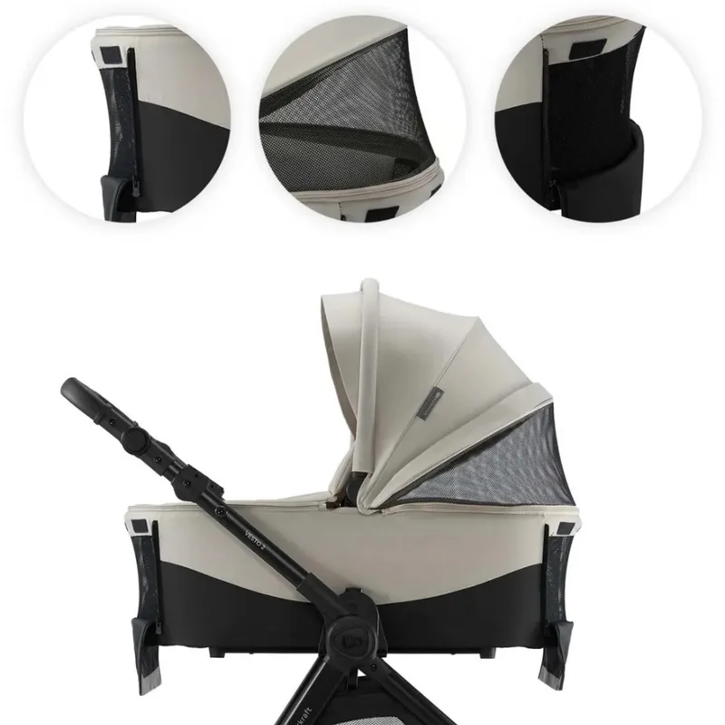 VESTO 2 - Kinderwagen - 3-in-1 - Reiswieg met ventilatie von Kinderkraft in Beige – Produktfoto 2 von 4