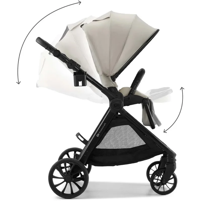 VESTO 2 - Kinderwagen - 3-in-1 - Reiswieg met ventilatie von Kinderkraft in Beige – Produktfoto 4 von 4