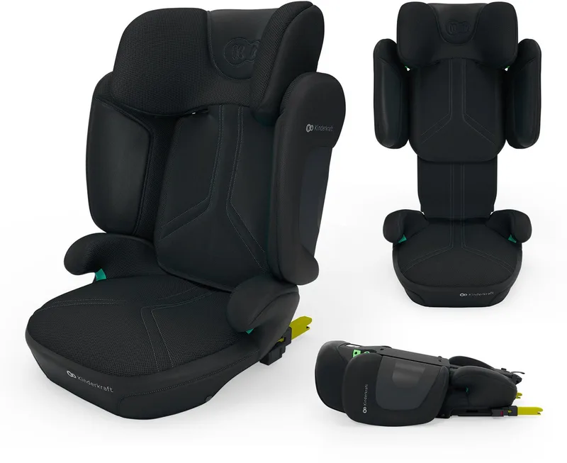 XPAND 2 PRO i-Size Autostoel – 100-150 cm – Met ISO-FIX – Groep 2/3 – DUO EXPAND systeem från Kinderkraft i Zwart – produktbild