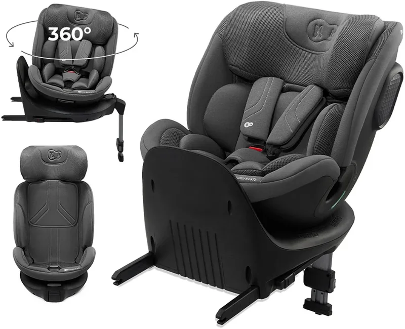 XRIDER 2 - Autostoel - 360° draaibaar - Meegroeiend by Kinderkraft in Grijs – product photo