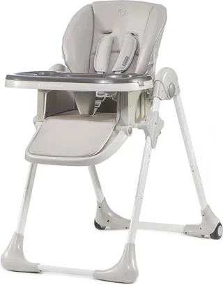 YUMMY Hoge Kinderstoel – Ergonomisch & Comfortabel – Verstelbare Rugleuning & Hoogte – Opvouwbaar – Voetensteun – Afneembaar Eetblad by Kinderkraft in Grey – product photo 1 of 5