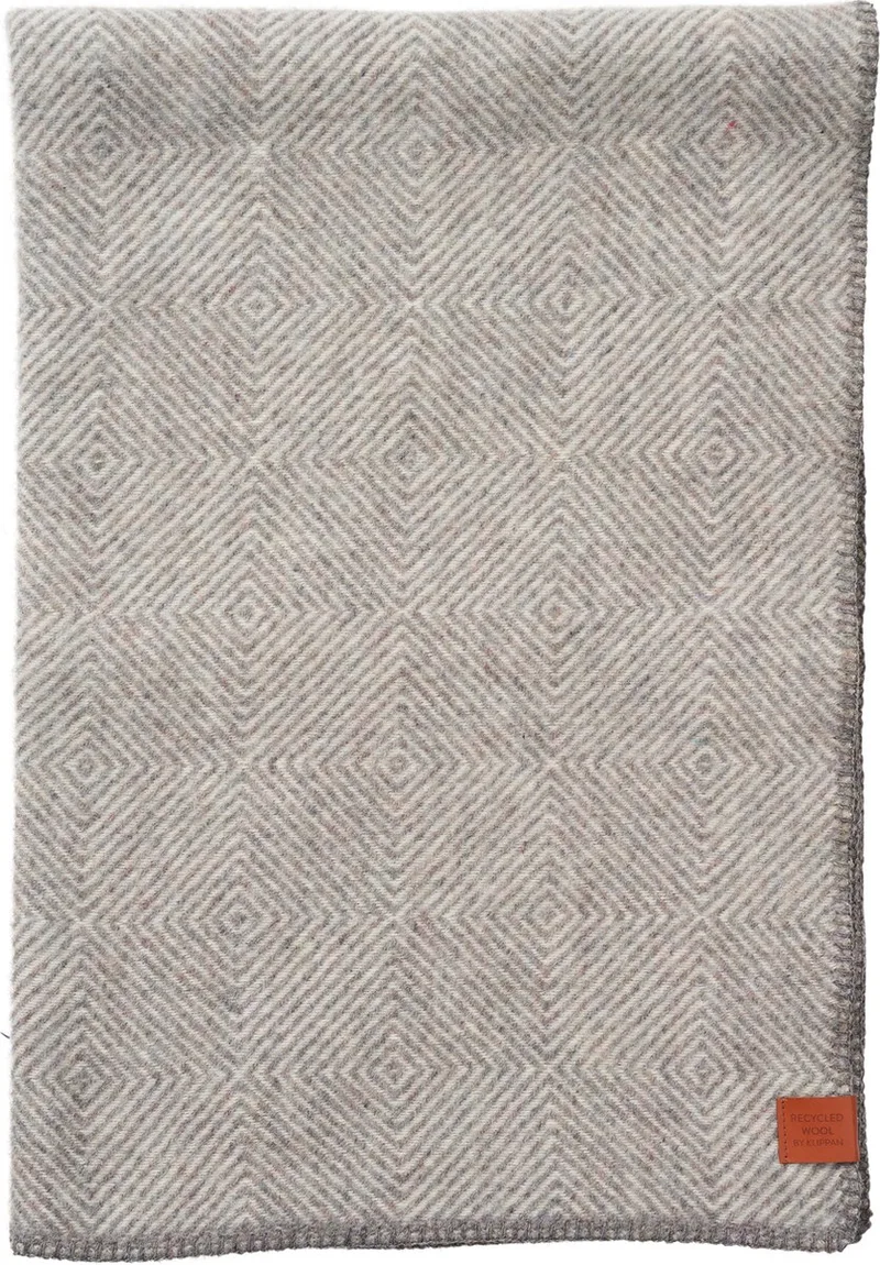 Klippan 100% eco wol ledikantdeken - Gooseye - 90x130cm från Klippan i Grå – produktbild