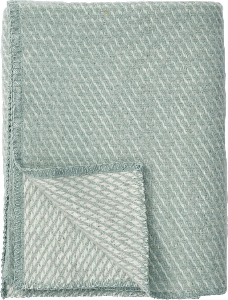 Klippan 100% eco-wollen wiegdeken - velvet - warm-zacht-65x90cm från Klippan i Licht blauw – produktbild