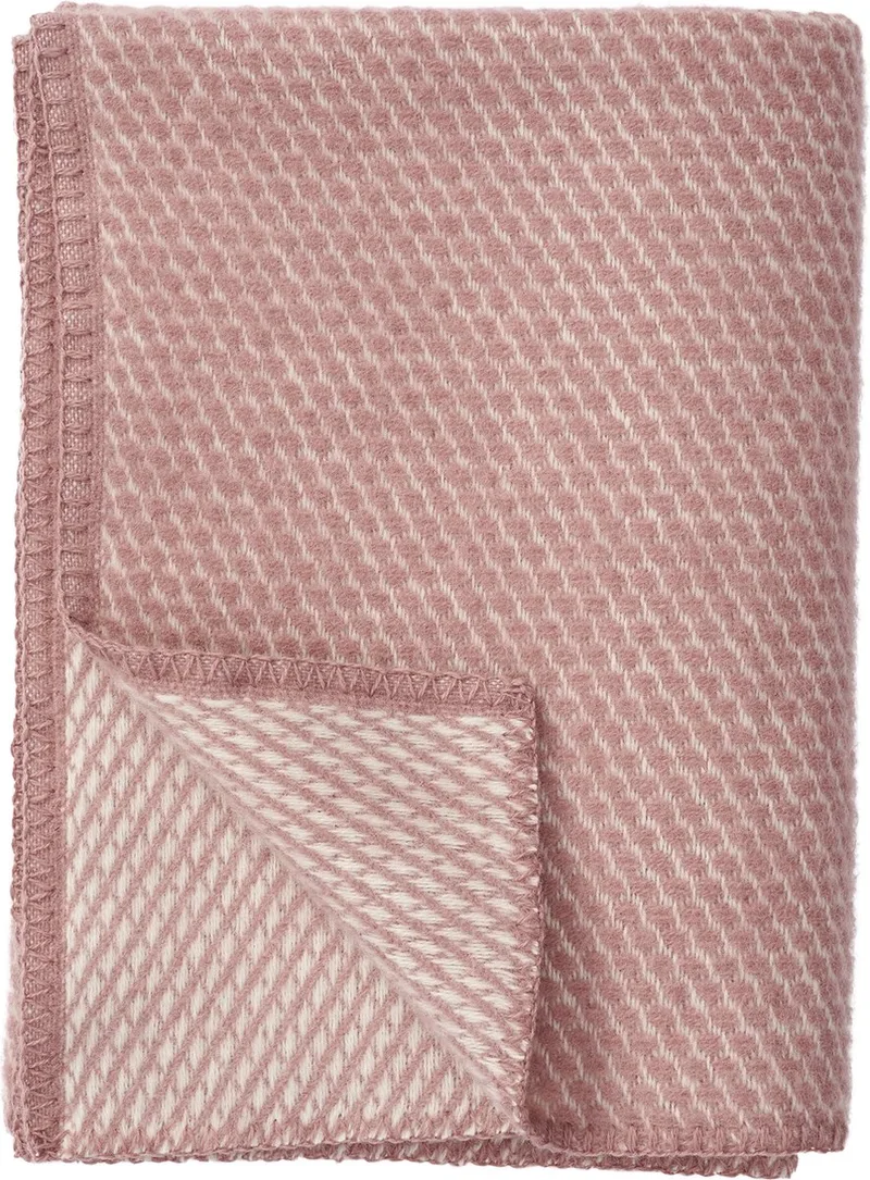 Klippan 100% eco-wollen wiegdeken - velvet - warm-zacht-65x90cm de Klippan en Rose – photo produit