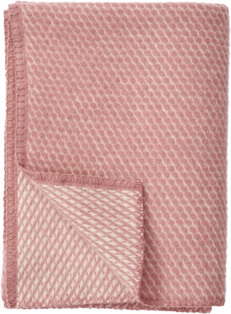 ledikantdeken- Velvet - wollen deken- 90x130cm från Klippan i Rosa – produktbild