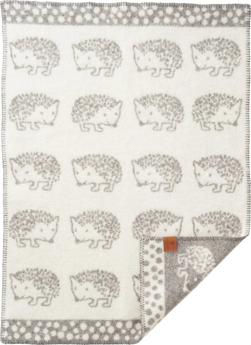 wiegdeken eco wol Hedgehog egel van Klippan in Grijs – productfoto