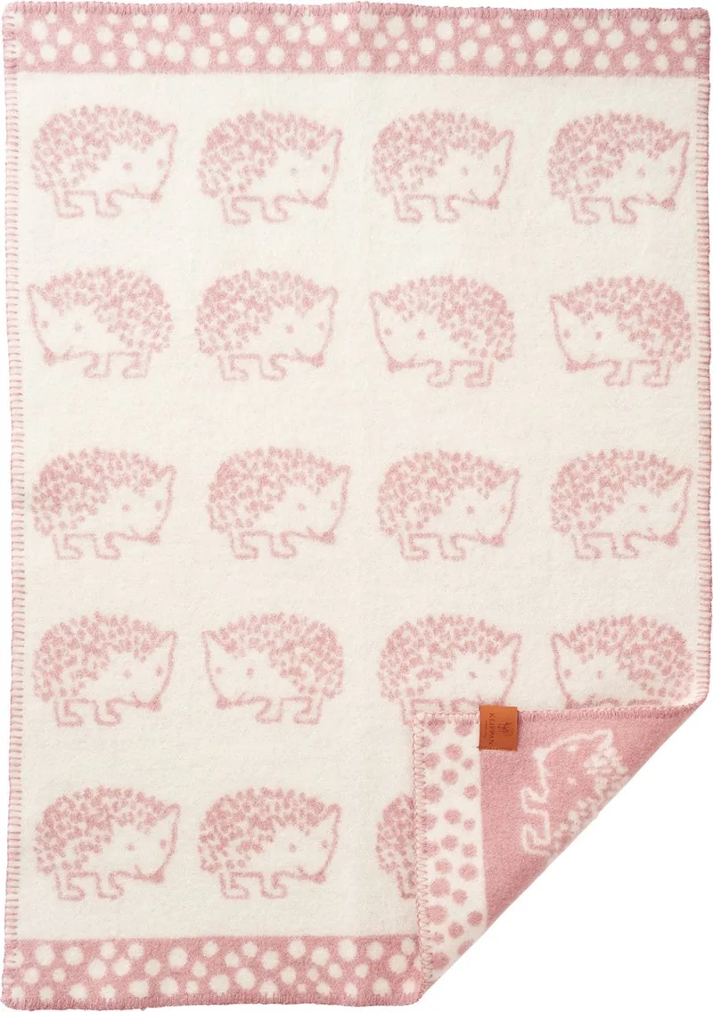 wiegdeken eco wol Hedgehog egel roze van Klippan in Roze, Ecru – productfoto