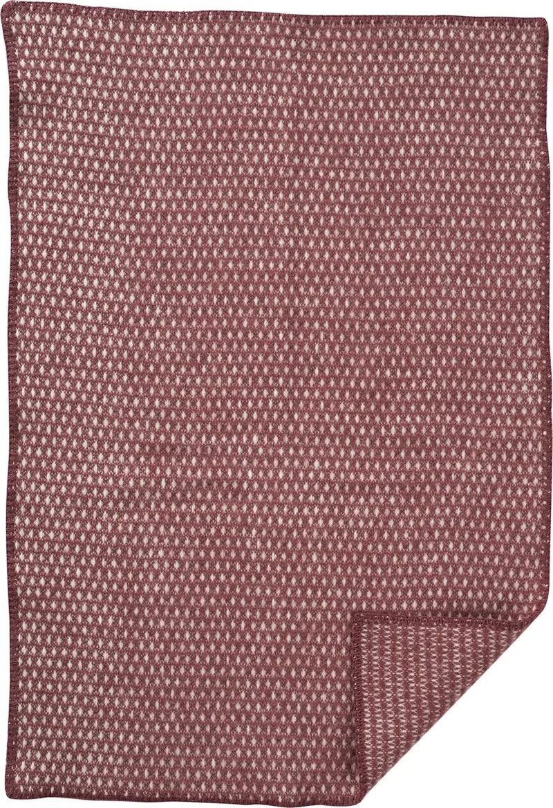 wiegdeken -Knut- wollen wiegdeken 65x90 cm de Klippan en Rose brown – photo produit