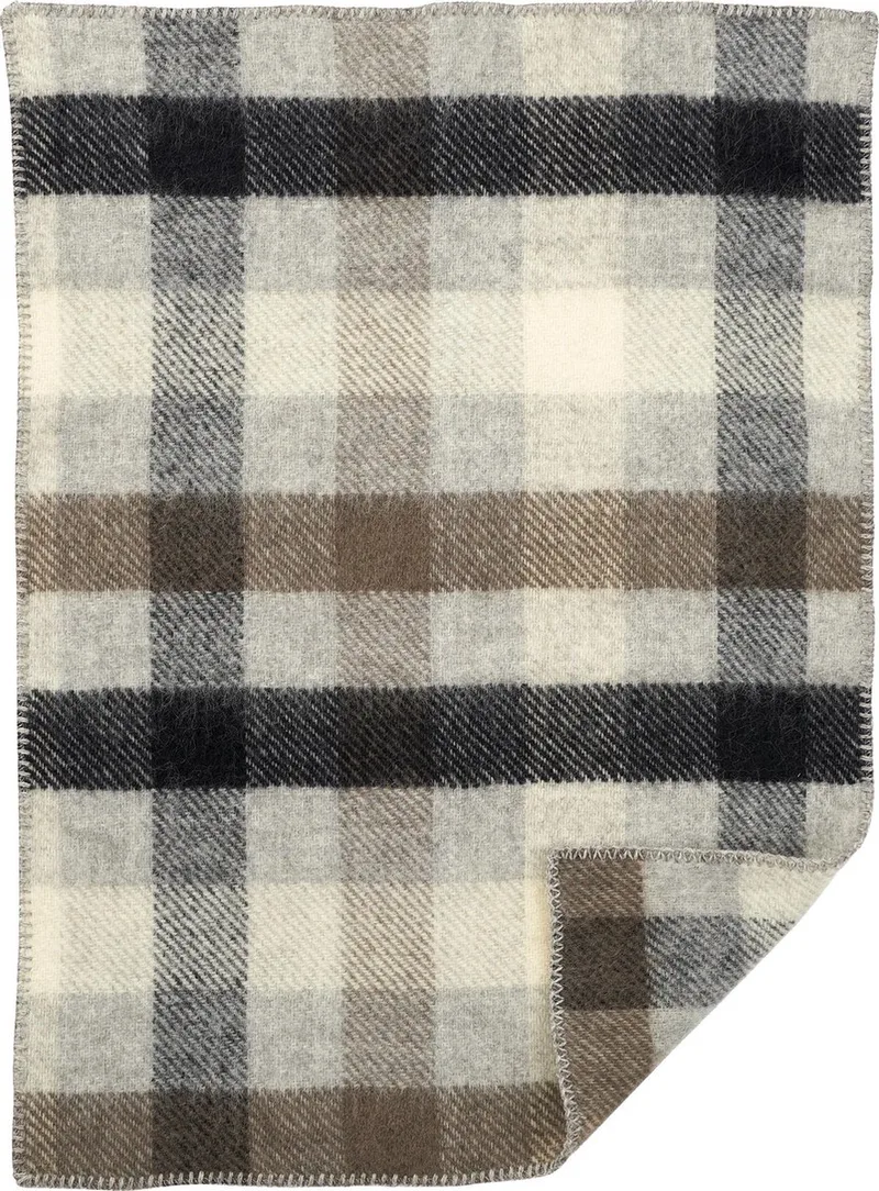 wollen wiegdeken Gotland baby grey- 65x90cm van Klippan in Grijstinten – productfoto