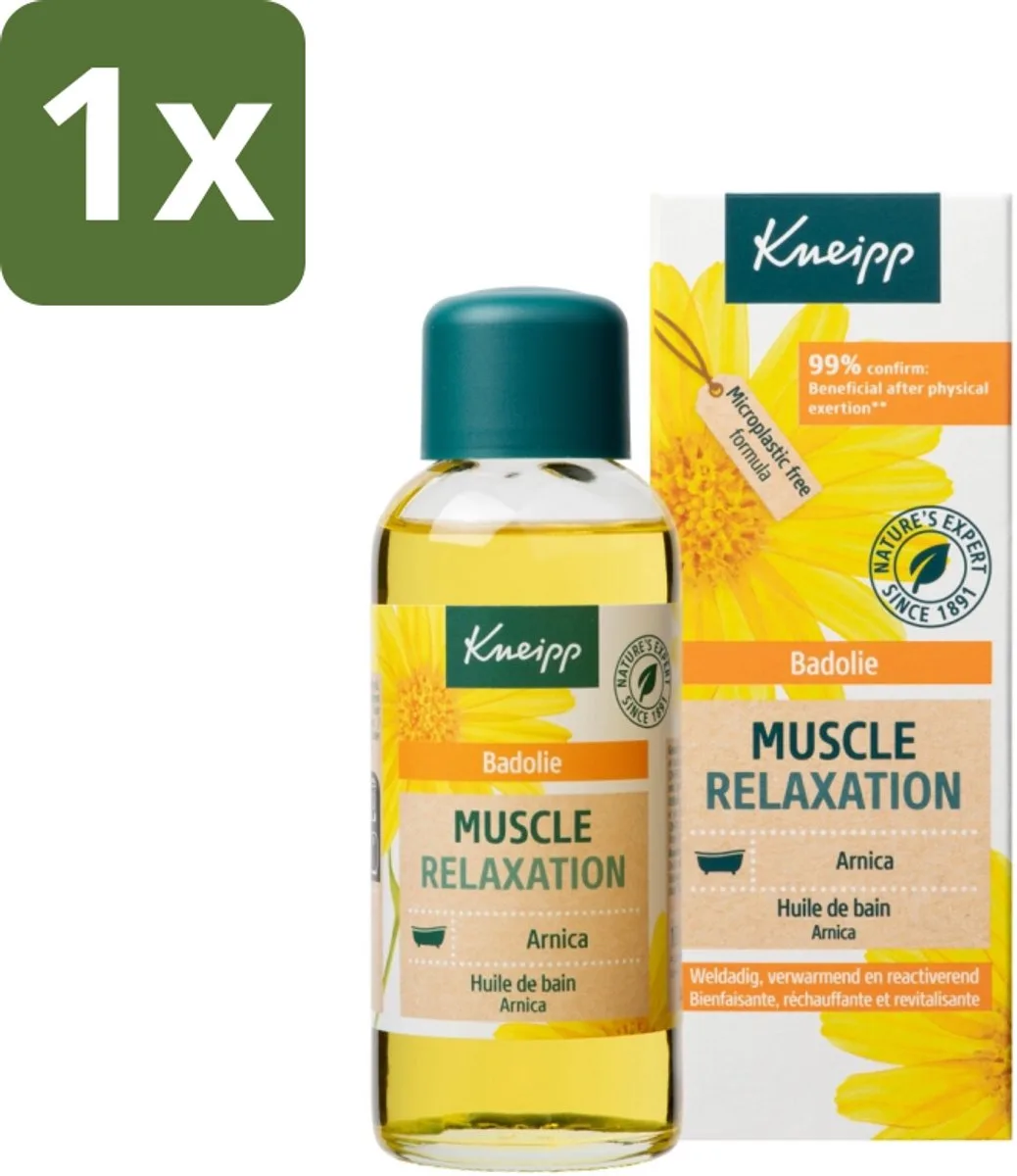 1 x Kneipp - Badolie - Arnica - Voor spieren en gewrichten - 100 ml - Badolie Voor Spieren - Badolie Voor Gewrichten - Arnica Badolie - Spierherstel - Gewrichtsverzorging van Kneipp – productfoto