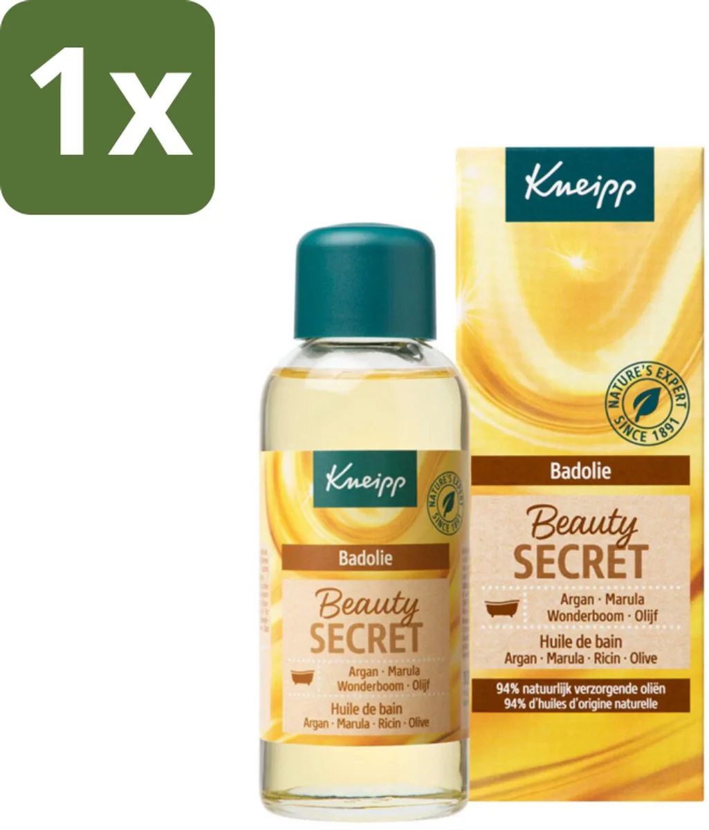 1 x Kneipp - Badolie - Beauty Secret - Voor alle huidtypen - 100 ml - Badolie - Huidverzorging - Natuurlijke Oliën - Luxe Badolie - Huidverzorging Voor Alle Huidtypen van Kneipp – productfoto