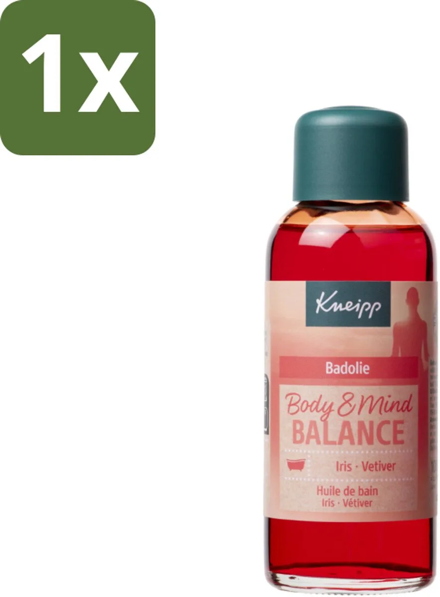 1 x Kneipp - Badolie - Body & Mind Balance - Iris & Vetiver - 100 ml - Badolie - Iris En Vetiver - Body And Mind Balance - Ontspanning - Energie van Kneipp – productfoto
