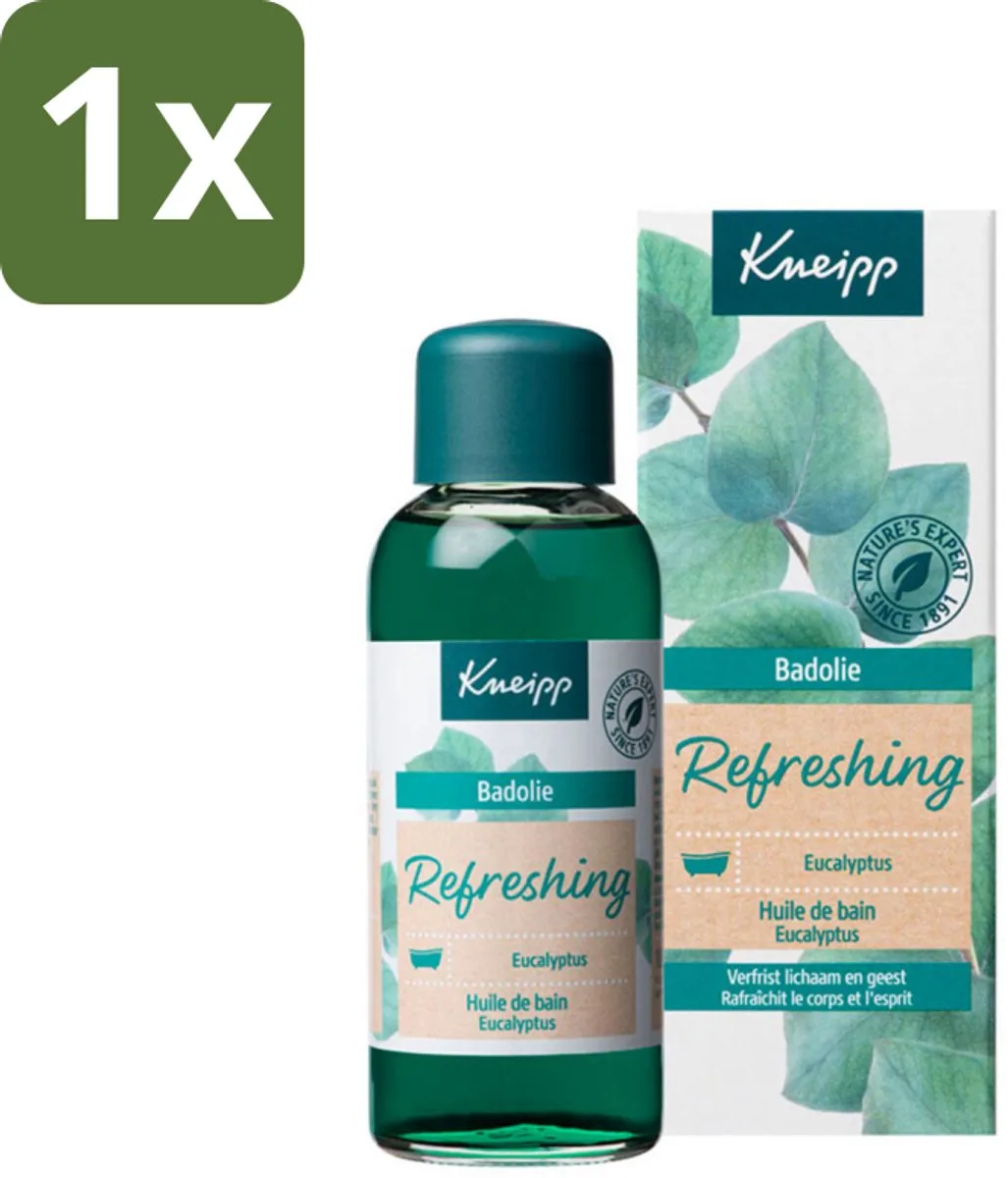 1 x Kneipp - Badolie - Mint Eucalyptus - 100 ml - Badolie Mint Eucalyptus - Eucalyptusolie Bad - Aromatherapie Bad - Verfrissend Bad - Badolie Voor Vermoeidheid van Kneipp – productfoto