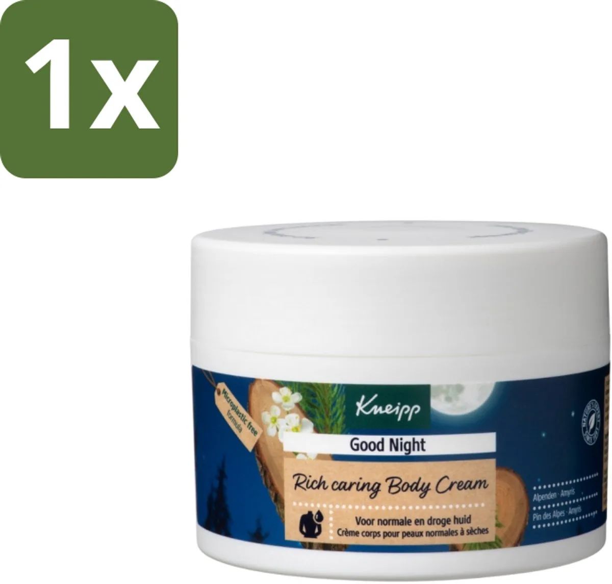 1 x Kneipp - Body crème - Good Night - Alpenden & Amyris - 200 ml - Nachtcrème - Slaapverzorging - Rustgevende Crème - Huidverzorging - Ontspanning by Kneipp – product photo