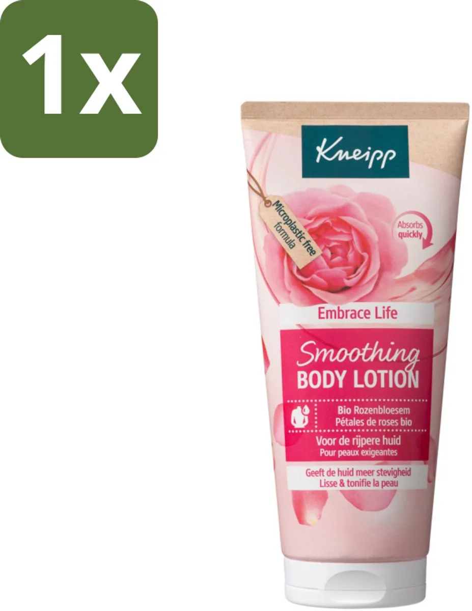 1 x Kneipp - Body lotion - Embrace Life - Anti‑Aging verzorging - 200 ml - Anti-aging Body Lotion - Rijpe Huid Verzorging - Huidhydratatie - Huidelasticiteit - Bloemige Geur by Kneipp – product photo