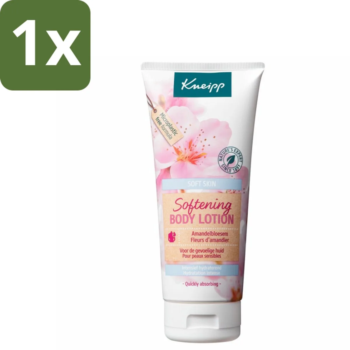 1 x Kneipp - Body lotion - Soft Skin - Amandelbloesem - 200 ml - Gevoelige Huid - Bodylotion - Amandelolie - Hydraterende Lotion - Zachte Huid by Kneipp – product photo