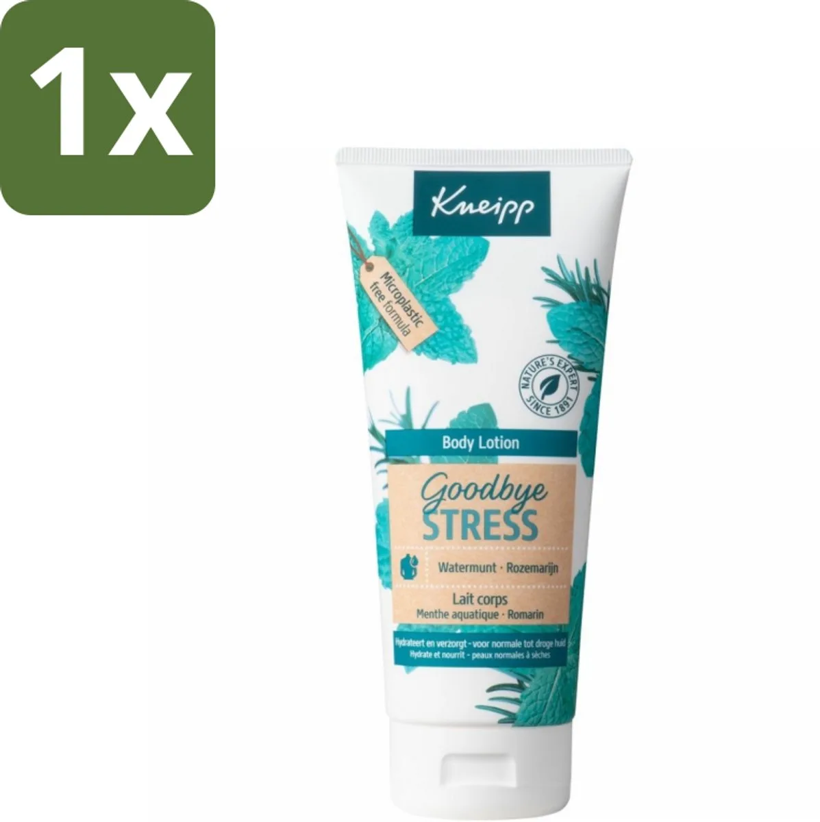 1 x Kneipp Bodylotion – Watermunt & Rozemarijn – 200 ml - Body Lotion - Stress Relief - Watermunt - Rozemarijn - Verkwikkend de Kneipp – photo produit