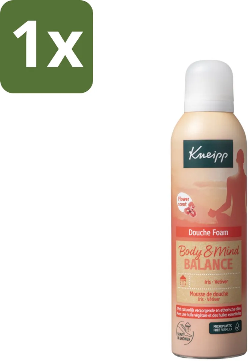 1 x Kneipp - Douche schuim - Body & Mind Balance - Iris & Vetiver - 200 ml - Douche Foam - Body And Mind Balance - Iris Extract - Vetiver Oil - Natuurlijke Schuim by Kneipp – product photo