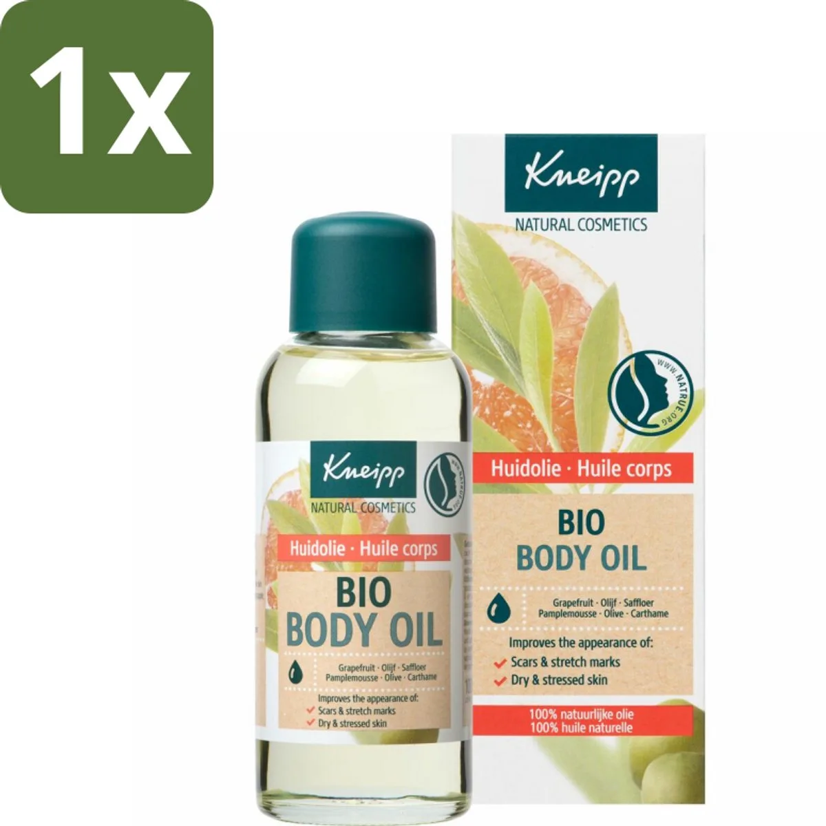1 x Kneipp - Huidolie - Bio - Voor striae & littekens - 100 ml - Huidverzorging - Striae - Littekens - Droge Huid - Huidelasticiteit von Kneipp – Produktfoto