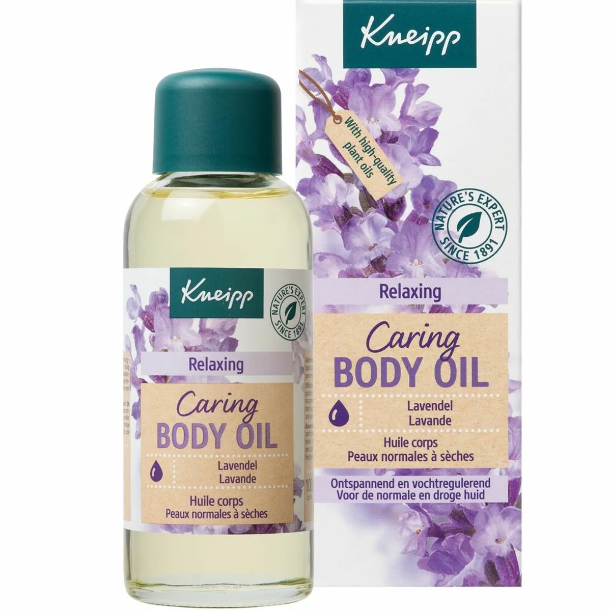 1 x Kneipp - Huidolie - Relaxing - Lavendel - Trekt snel in - 100 ml - Huidolie - Ontspanning - Lavendel - Natuurlijke Oliën - Vitamine A En E by Kneipp – product photo