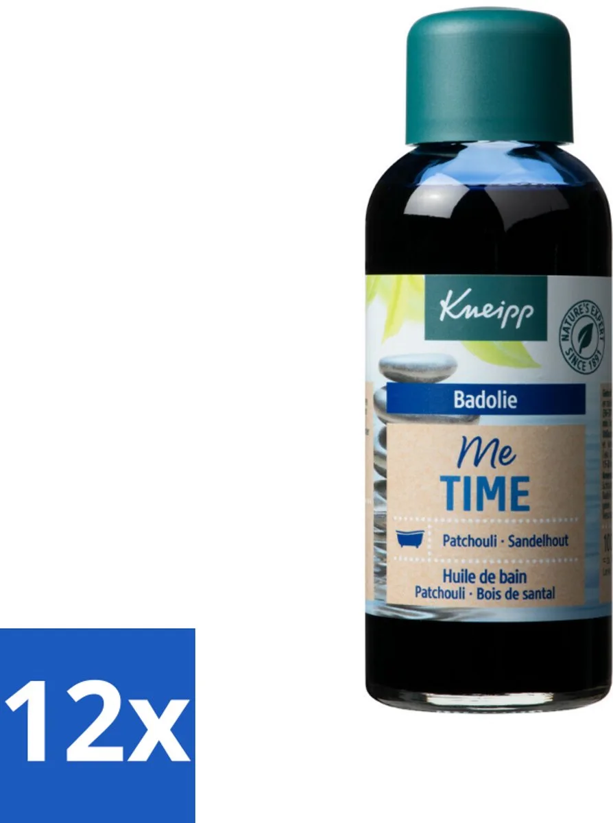 12 x Kneipp - Badolie - Me-Time - Patchouli & Sandelhout - 100 ml - Badproducten - Badolie - Ontspannende Badolie - Patchouli - Sandelhout de Kneipp – photo produit