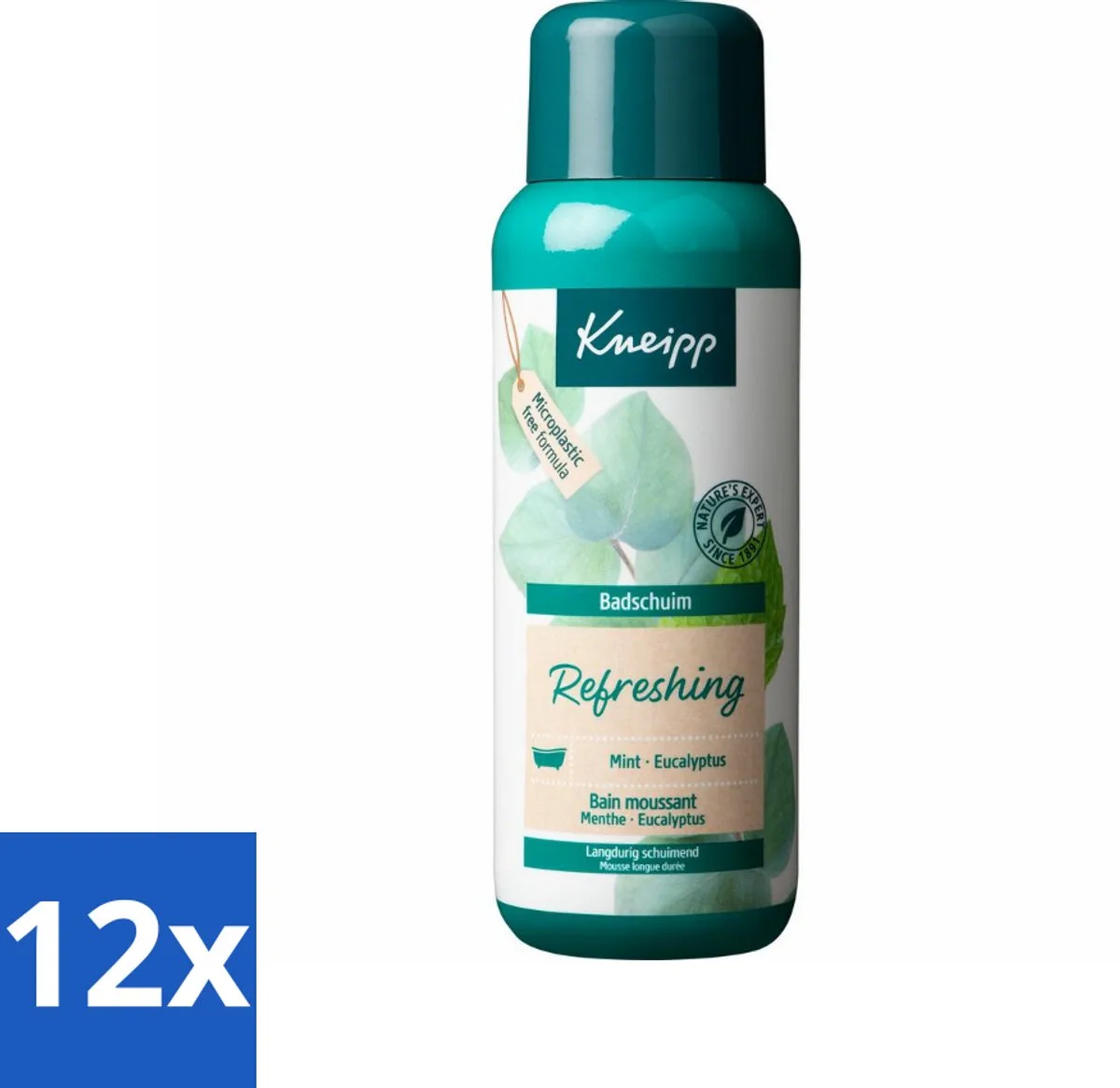12 x Kneipp - Badschuim - Mint Eucalyptus - Verfrissend - 400 ml - Badschuim - Eucalyptus - Munt - Verfrissend - Ontspannend van Kneipp – productfoto